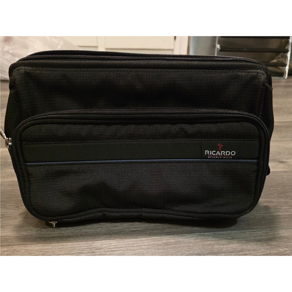 Ricardo Beverly Hills Unisex OS Toiletry Bag Black Travel Organizer Dopp Kit